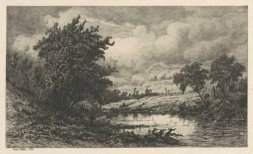 On the Shepang River, Connecticut, by Hendrick Dirk Kruseman Van Elten