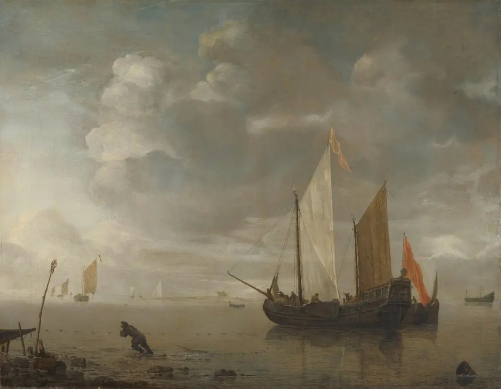 Calm sea, by Hendrick Dubbels