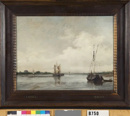 River view, by Hendrick Dubbels, oil, 1663