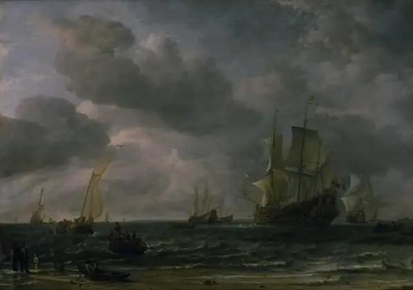 Ships in a Breeze Off the Dutch Coast, by Hendrick Dubbels