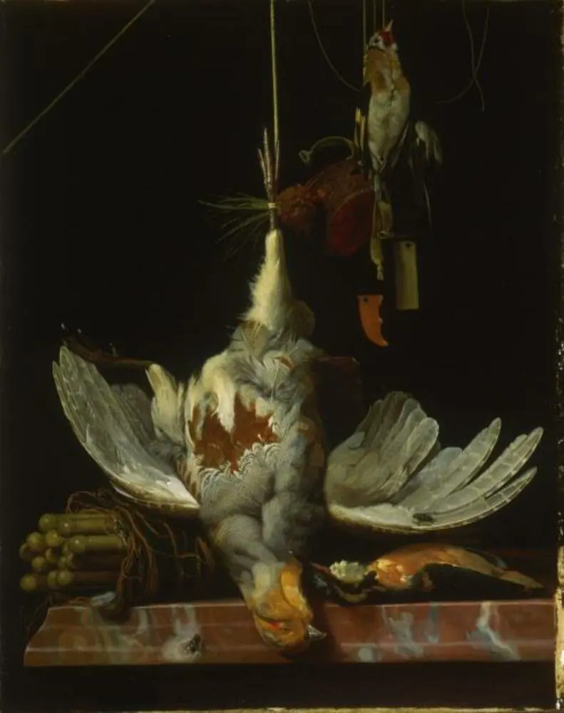 Still Life with Birds, by Hendrick Fromantiou