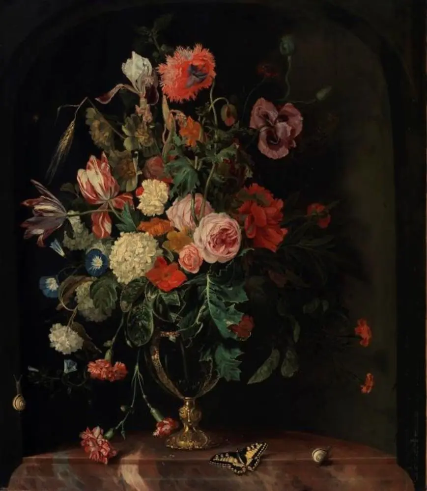 Vase of flowers, by Hendrick Fromantiou