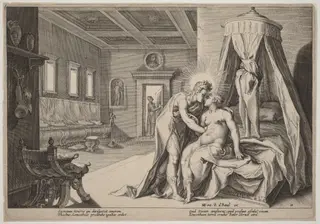 Apollo Abusing Leucothoe, by Hendrick Goltzius