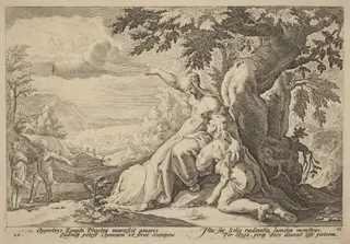Clymene Urging Phaeton to Find Helios, by Hendrick Goltzius