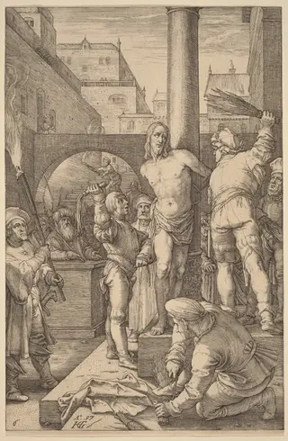 Flagellation of Christ, by Hendrick Goltzius