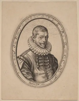 Hans Felbbier, by Hendrick Goltzius
