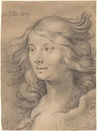 Head of a Siren, by Hendrick Goltzius