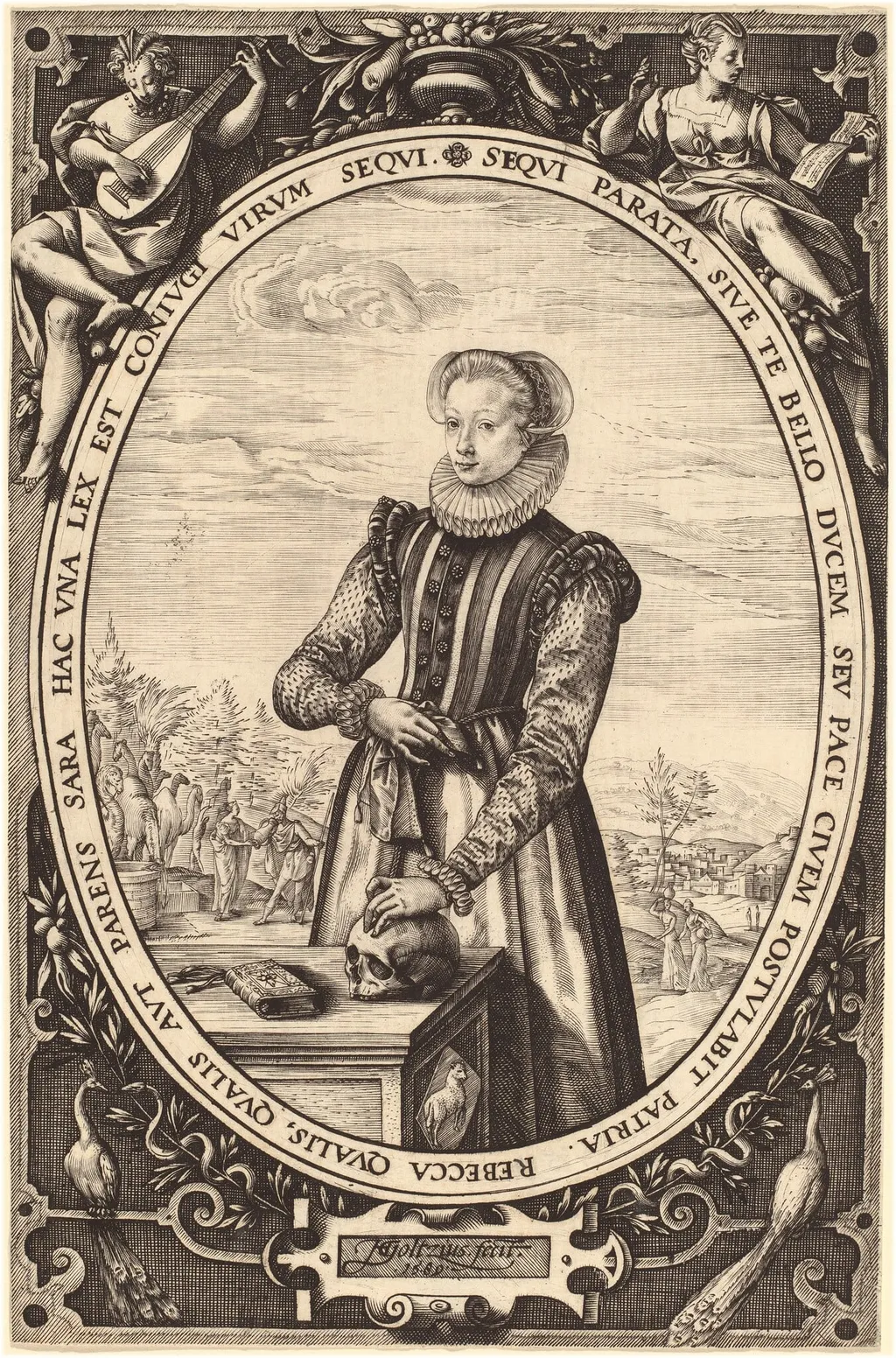 Josina Hamels, by Hendrick Goltzius, ink, 1580