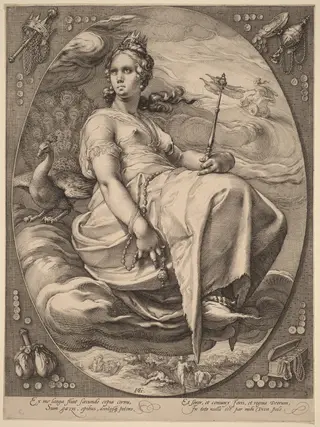 Juno, by Hendrick Goltzius