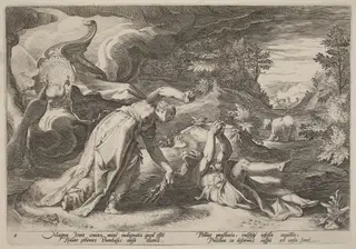 Juno Turning Callisto into a Bear, by Hendrick Goltzius
