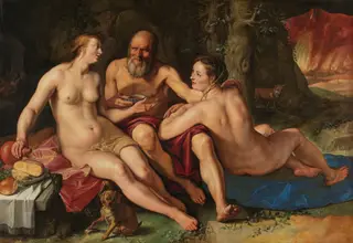 Lot and his Daughters, by Hendrick Goltzius