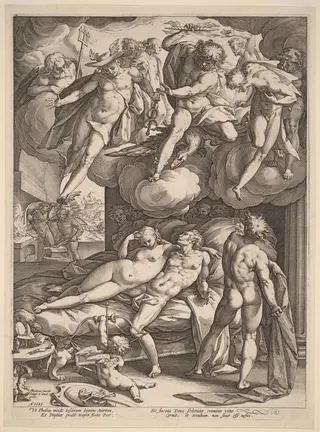 Mars and Venus Surprised by Vulcan, by Hendrick Goltzius