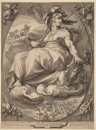 Minerva, by Hendrick Goltzius