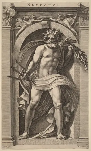 Neptune, by Hendrick Goltzius