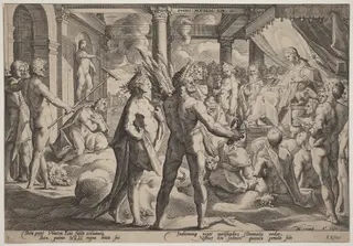 Phaeton Asking for the Chariot, by Hendrick Goltzius
