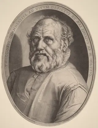 Portrait of Dirck Volckertcz. Coornhert, by Hendrick Goltzius
