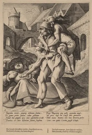 Poverty is Easier to Bear Than Luxury, by Hendrick Goltzius