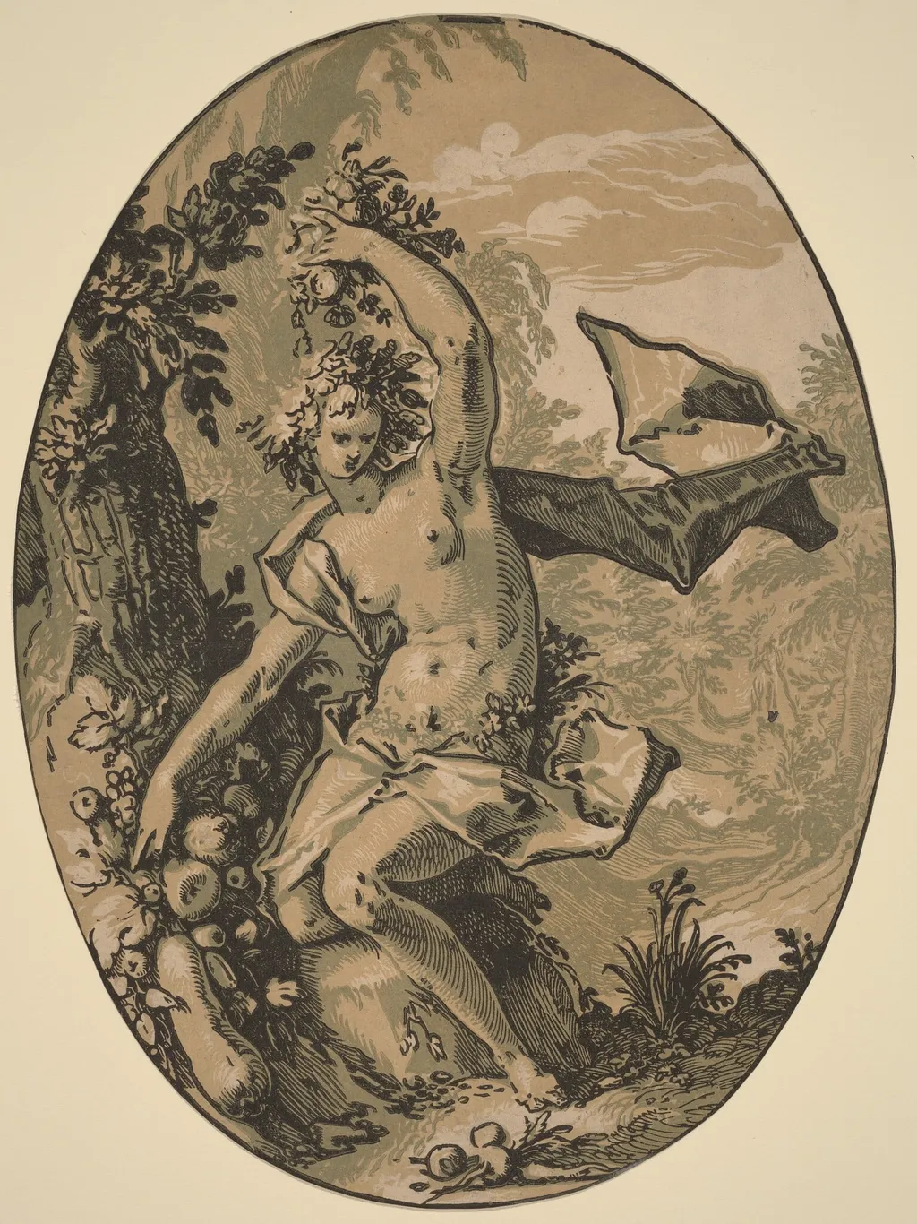 Proserpine, by Hendrick Goltzius, ink, 1589