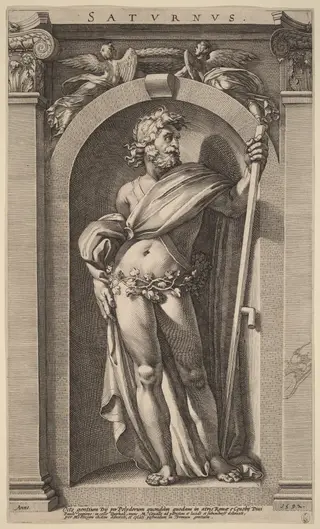 Saturn, by Hendrick Goltzius