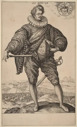 Stanislaw Sobocki (?), by Hendrick Goltzius