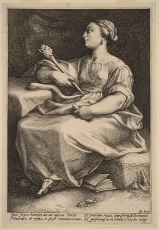 Thalia, by Hendrick Goltzius