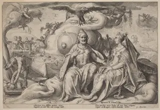 The Dispute between Jupiter and Juno, by Hendrick Goltzius