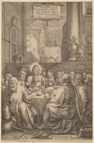 The Last Supper, by Hendrick Goltzius