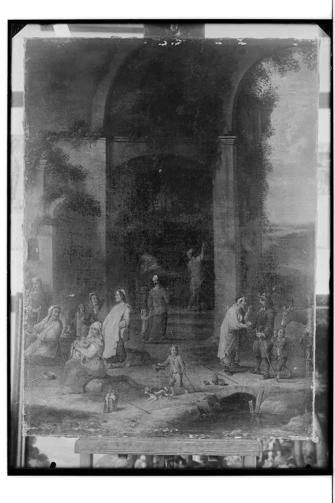 Gypsy camp in an abandoned bulding, by Hendrick Govaerts