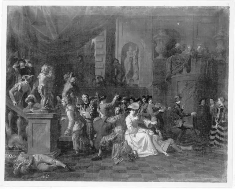 Karneval, by Hendrick Govaerts, oil, 1698