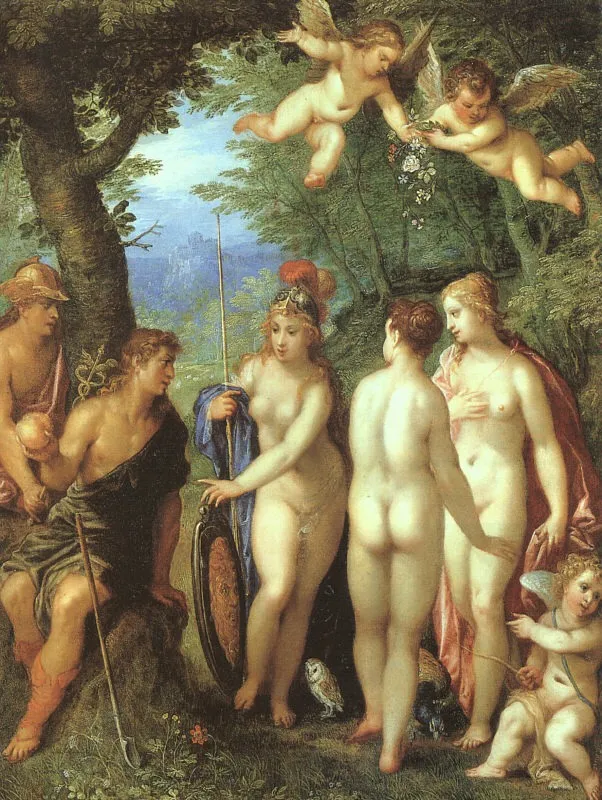 The Judgement of Paris by Hendrick van Balen, by Hendrick van Balen the Elder, oil, 1600