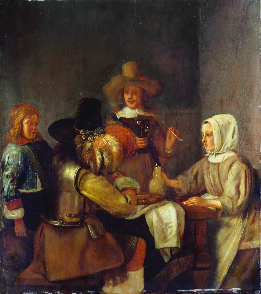 The Oyster Meal, by Hendrick van der Burgh, unspecified, 1650