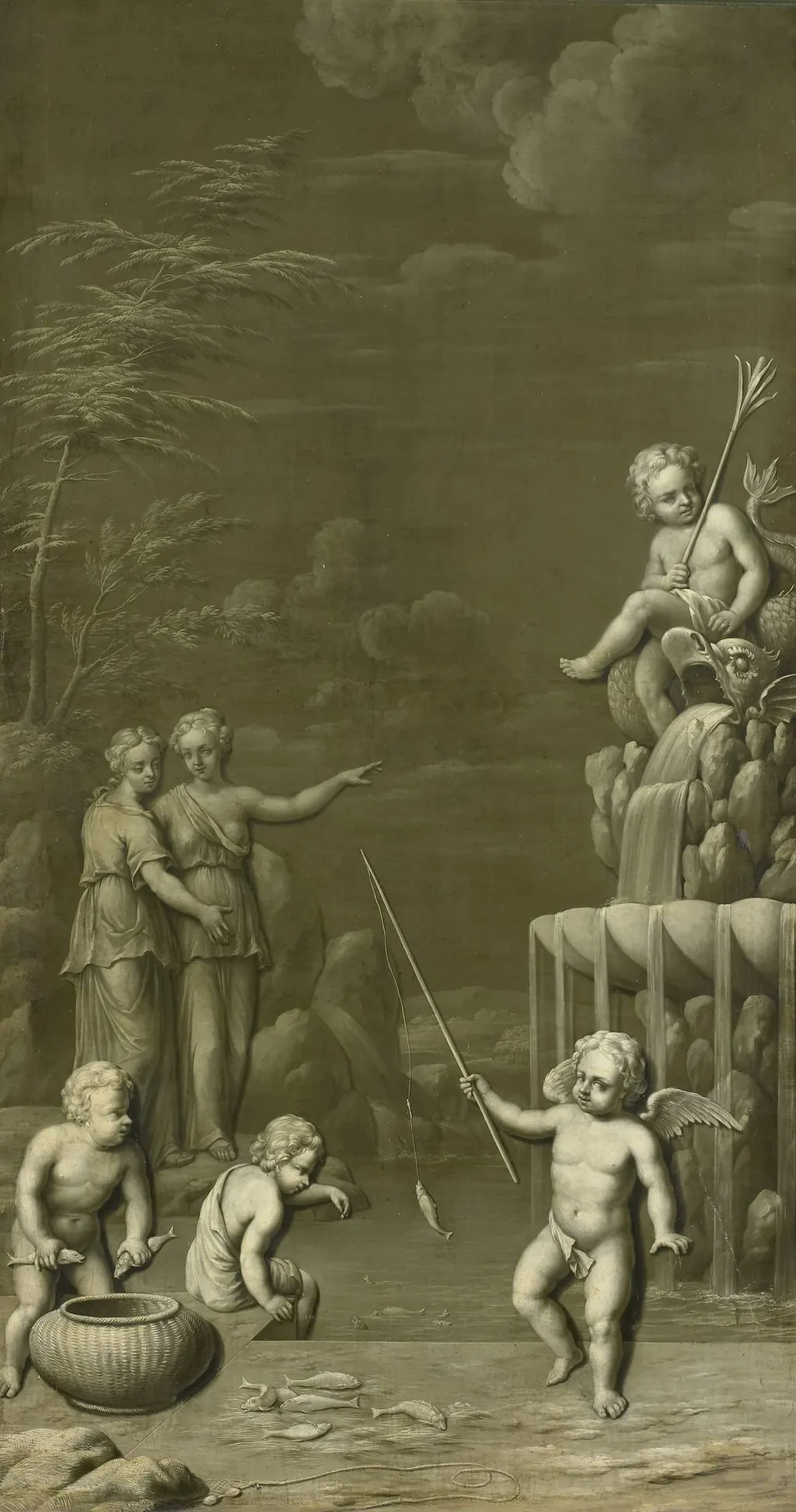 The Catch, by Hendrik Carré, unspecified, 1734