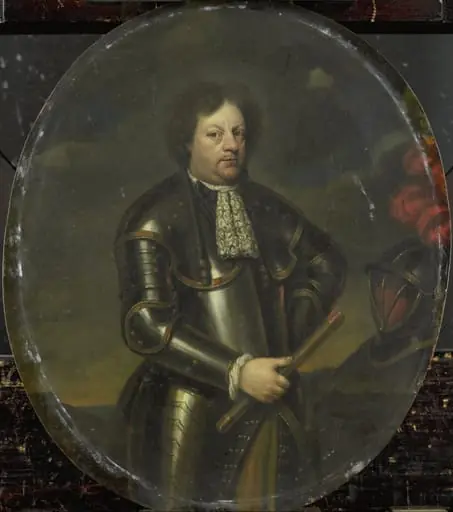 Portrait of Major-General Hans Willem, Baron van Aylva, called The Formidable General, by Hendrik de Valk
