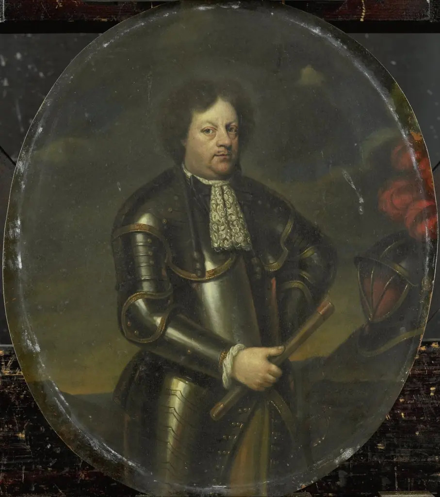 Portrait of Major-General Hans Willem, Baron van Aylva, called The Formidable General, by Hendrik de Valk