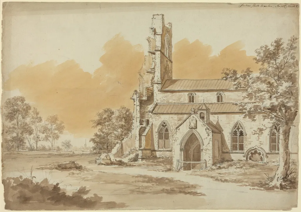 Fauldon, South Greenhoe, Norfolk, by Hendrik-Frans De Cort, graphite, 1794
