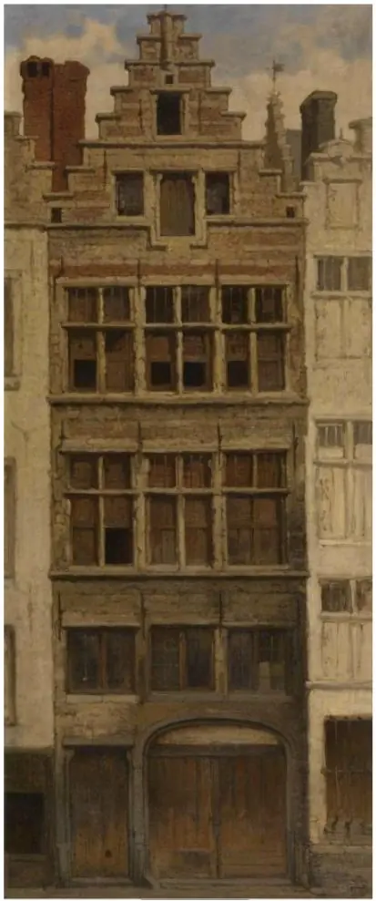 House in the Braderijstraat, Antwerp, by Hendrik Frans Schaefels