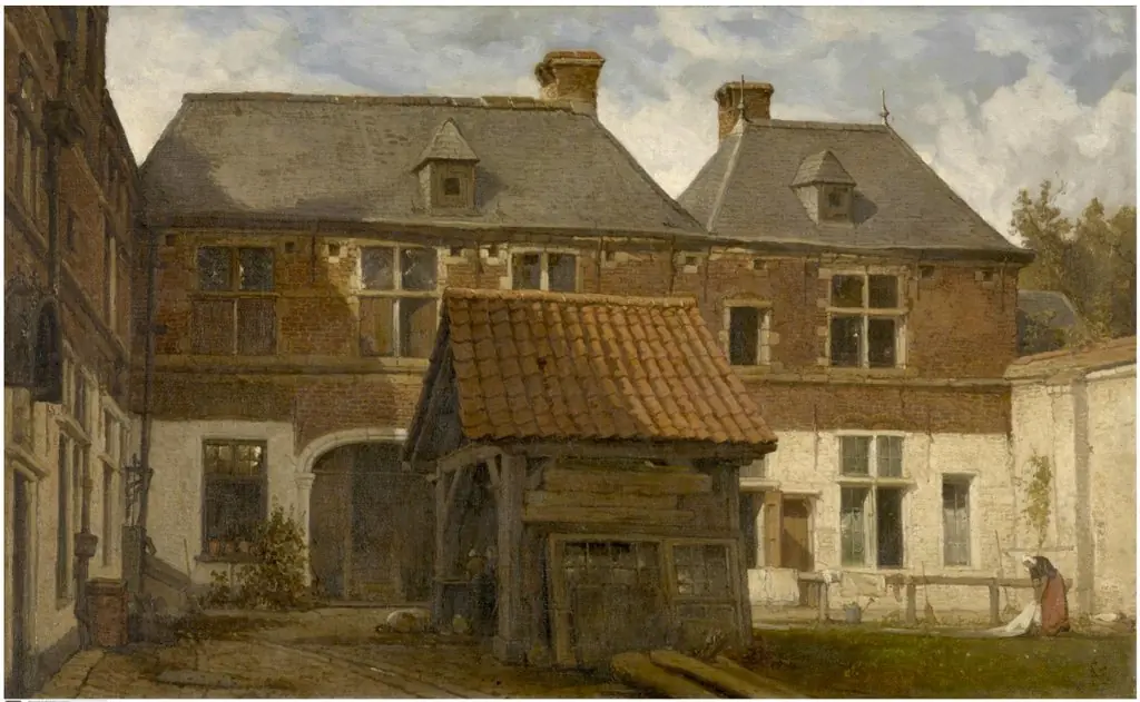 Sint-Annagodshuis in the Otto Veniusstraat, Antwerp, by Hendrik Frans Schaefels