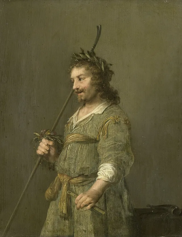 Portrait of a man dressed as a shepherd
