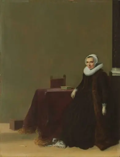 Portrait of a Woman with a Dog, by Hendrik Gerritsz Pot