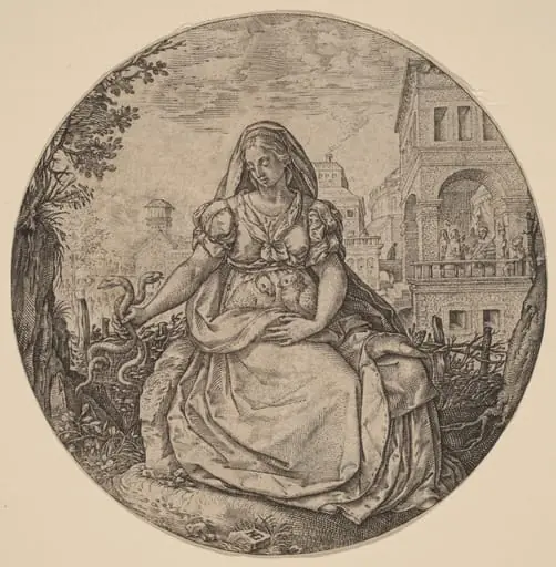 Allegory of Prudence, by Hendrik Goltzius