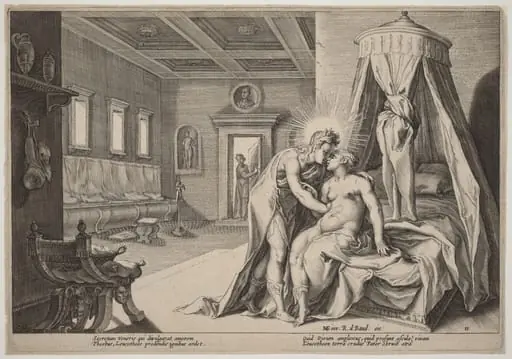 Apollo Abusing Leucothoe, by Hendrik Goltzius