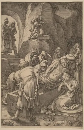 Burial of Christ, by Hendrik Goltzius