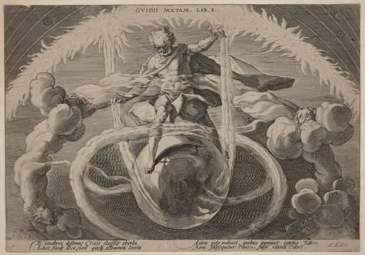 Chaos: The Untangling of Chaos, or the Creation of the Elements, by Hendrik Goltzius