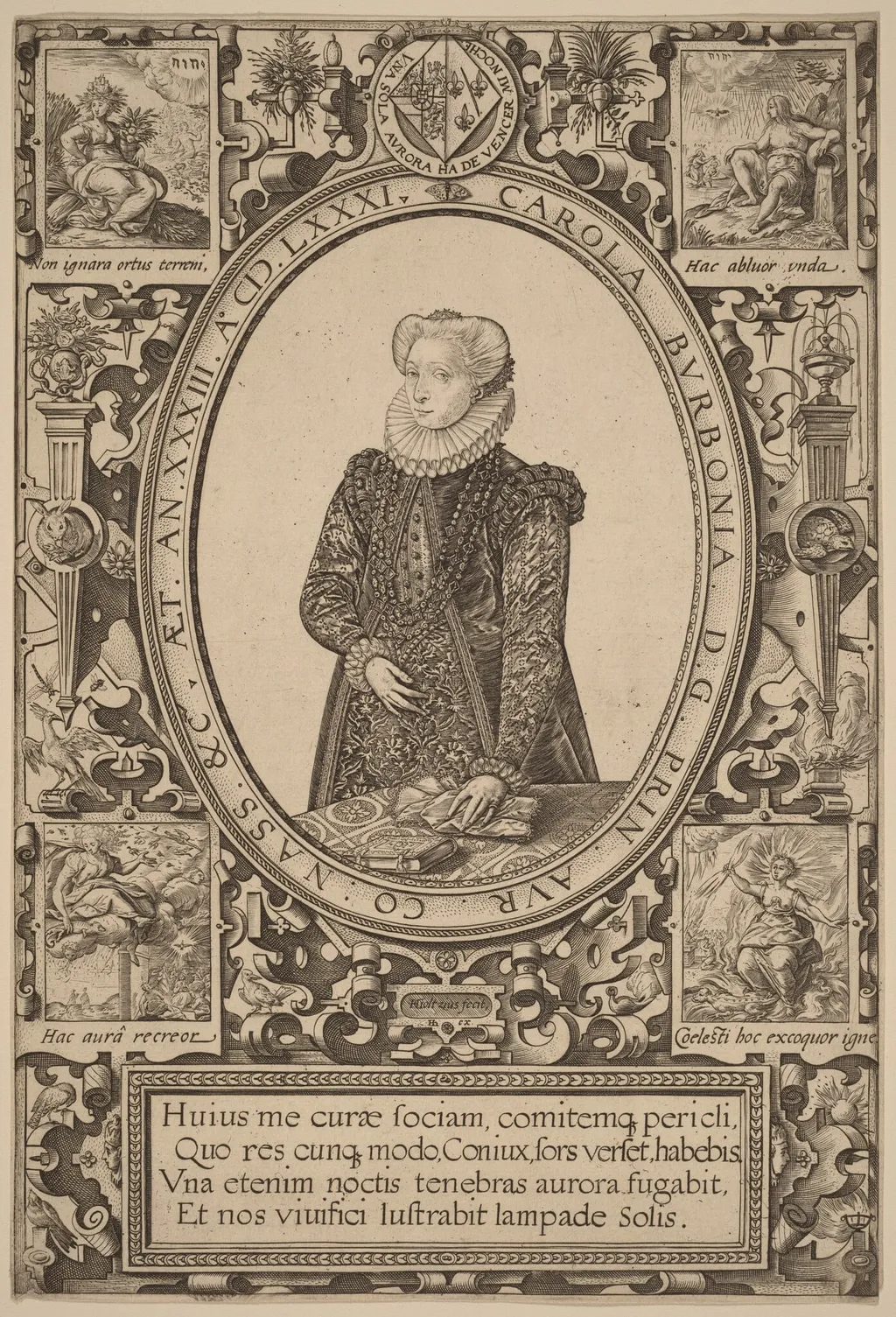 Charlotte of Bourbon, by Hendrik Goltzius, ink, 1581