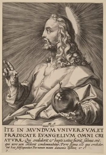 Christ as Salvator Mundi, by Hendrik Goltzius