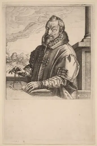 Christopher Plantin, by Hendrik Goltzius