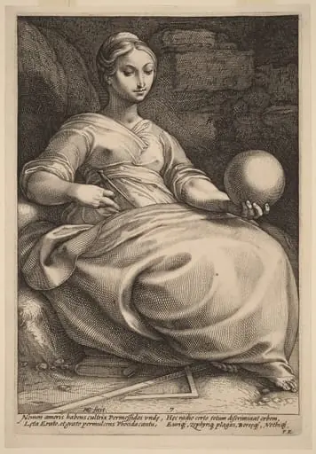 Erato, by Hendrik Goltzius