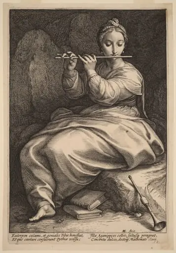 Euterpe, by Hendrik Goltzius