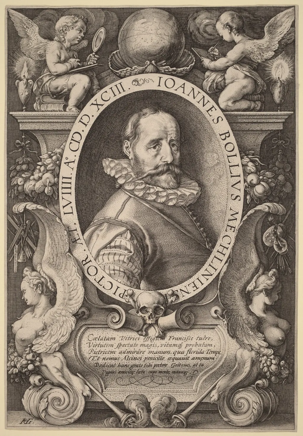 Hans Bol, by Hendrik Goltzius, ink, 1593