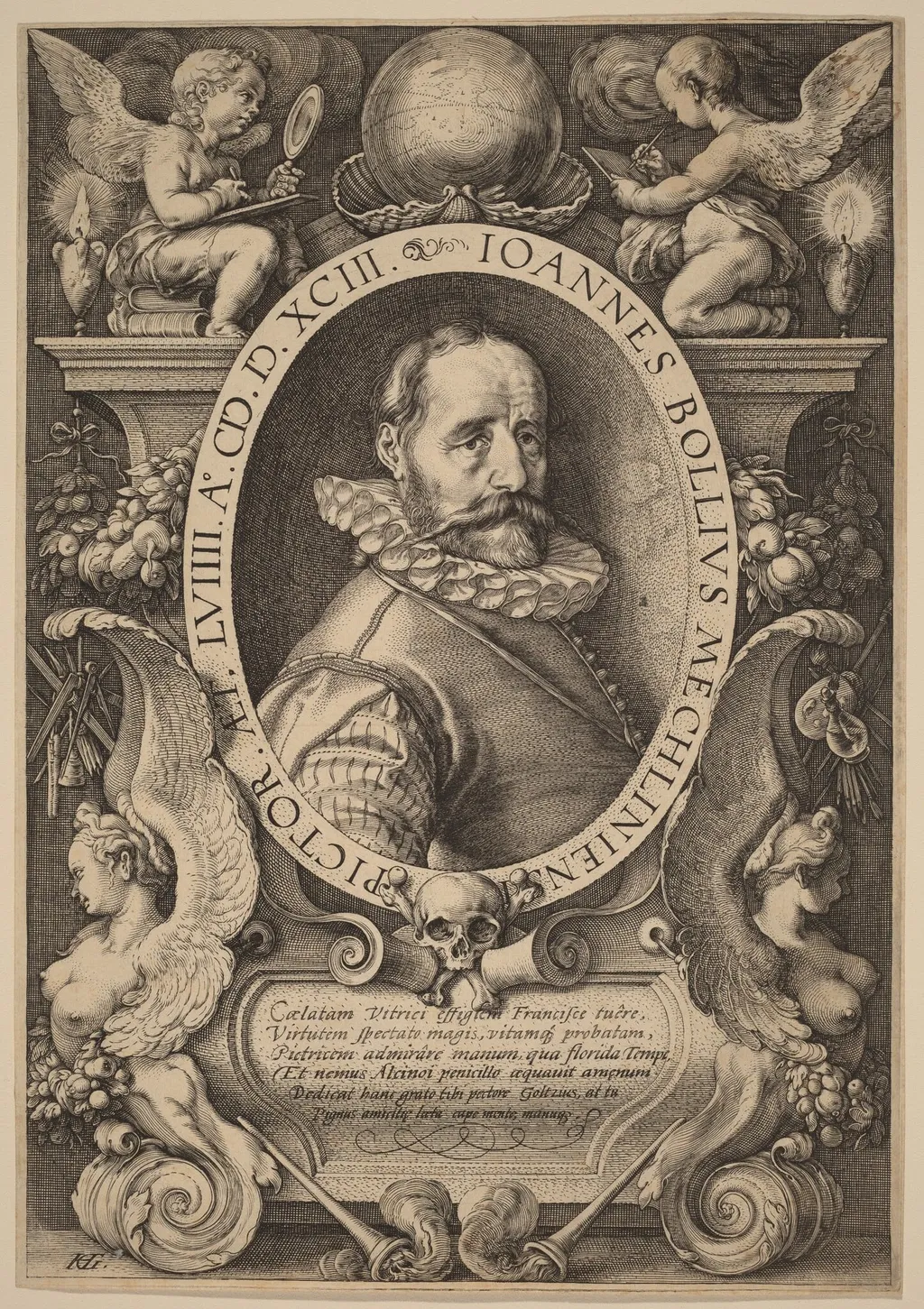 Hans Bol, by Hendrik Goltzius, ink, 1593